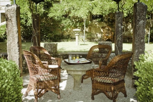 Pazo la Buzaca mesas jardin